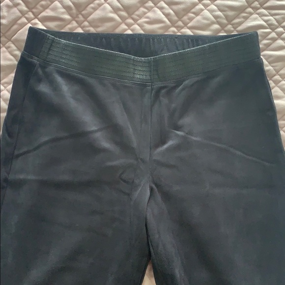 Faux suede leggings with leather details - Picture 3 of 6